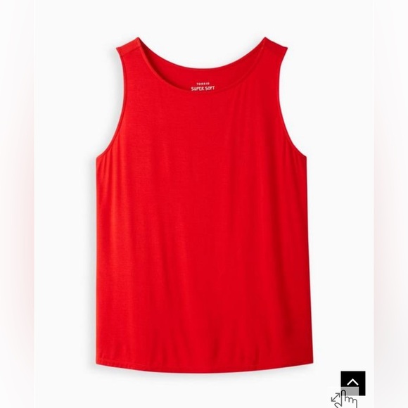 Torrid Super Soft High Neck Tank, Red, 1x - Picture 4 of 11